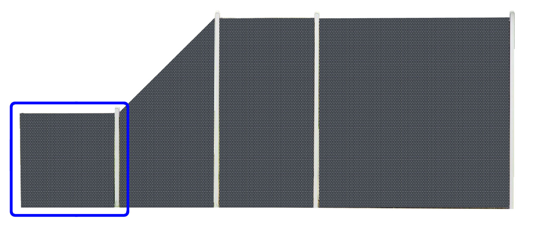 Płot Panelowy Dwustronny 180x180cm Technorattan – kolor brąz jasny + ciemny